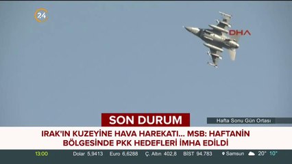 Irak'ın kuzeyine hava harekatı