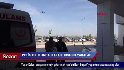 Polis okulunda, teknisyenin tabancası ateş aldı 2 yaralı