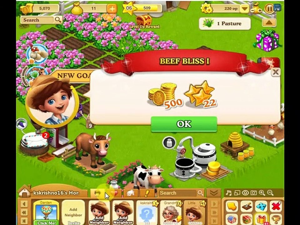 Family Barn Level 7 Feed the Cow  Own Farming & Earn Money  Family Barn free game video