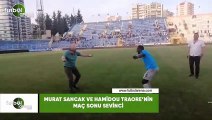 Murat Sancak ve Hamidou Traore'nin maç sonu sevinci