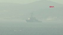 Çanakkale ABD Savaş Gemisi 'Uss Ross' Çanakkale Boğazı'ndan Geçti
