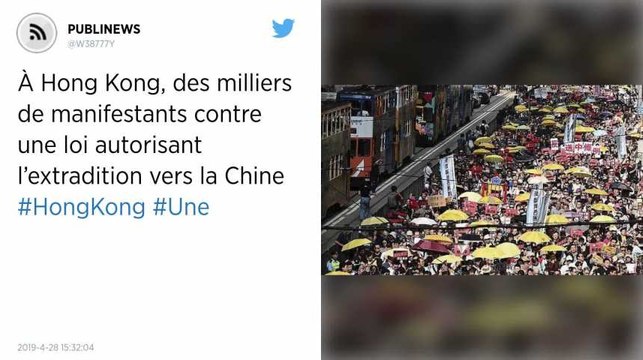 À Hong Kong, des milliers de manifestants contre une loi autorisant l’extradition vers la Chine