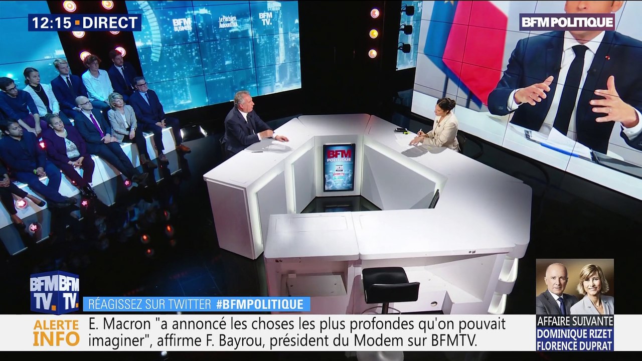 Annonces d'Emmanuel Macron: "C'est une révolution", estime François Bayrou