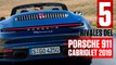 VÍDEO: Estos son los 5 rivales más fuertes del Porsche 911 Cabriolet 2019