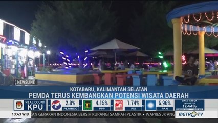 Keindahan Wisata Malam di Siring Laut Kotabaru
