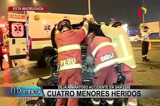 San Luis: accidente de tránsito dejó cuatro menores heridos
