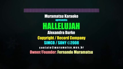 Alexandra Burke (Leonard Cohen) - Hallelujah - Muramatsu Karaoke