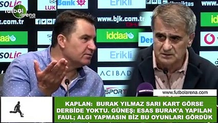 Şenol Güneş ile Mustafa Kaplan arasında "sarı kart" polemiği