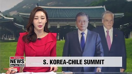 President Moon to hold summit with Chilean leader in Seoul