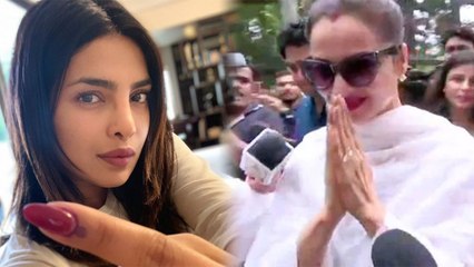 Lok Sabha Election 2019: Priyanka Chopra और Rekha वोट डालने पहुंची; Watch Video | वनइंडिया हिंदी