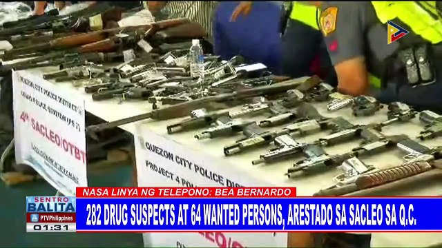 282 drug suspects at 64 wanted persons, arestado sa SACLEO sa QC