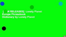 [NEW RELEASES]  Lonely Planet Europe Phrasebook   Dictionary by Lonely Planet