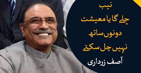 Either NAB will work or Economy, Asif Zardari
