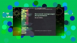 Second Language Acquisition (Oxford Introduction to Language Study Series)