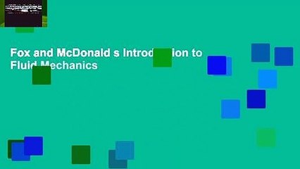 Fox and McDonald s Introduction to Fluid Mechanics
