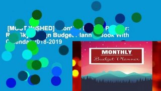 [MOST WISHED]  Monthly Budget Planner: Red Sky Design Budget Planner Book With Calendar 2018-2019