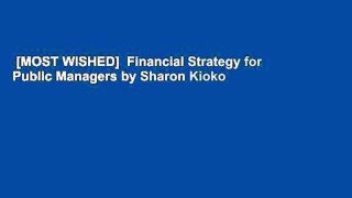 [MOST WISHED]  Financial Strategy for Public Managers by Sharon Kioko