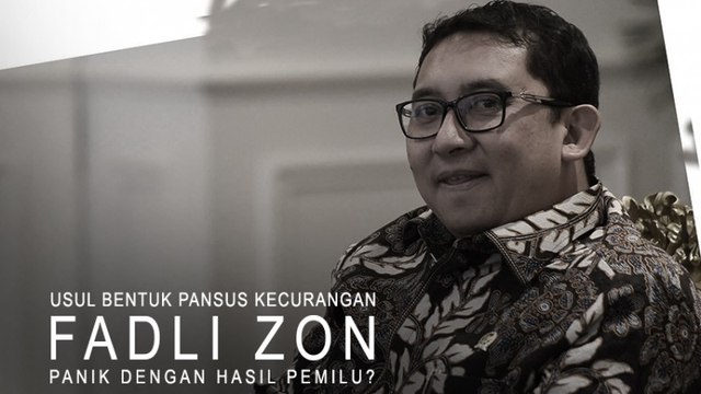 Ingin Bentuk Pansus Kecurangan Pemilu, Fadli Zon Panik?