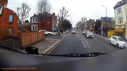 UK truck driver's quick reactions prevent tragedy