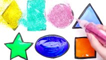 Glitter Toy Shapes coloring and drawing Learn Colors & Painting for Kids, Toddlers | Kids Art Time