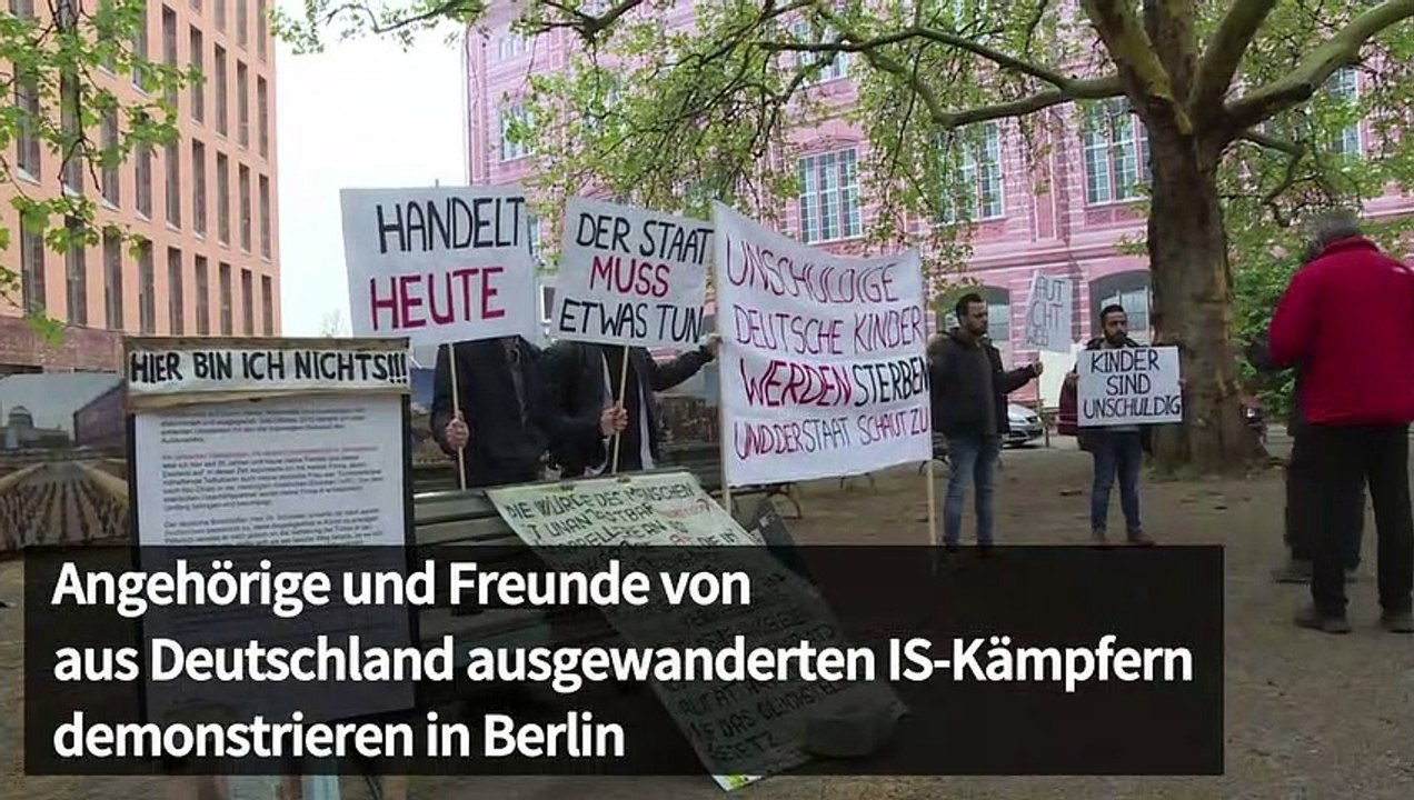 Protest in Berlin für die Rückkehr von Kindern von IS-Kämpfern