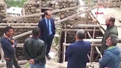 Hakkari Çukurca'daki 400 Yıllık Kale Evlerde Restorasyon Başladı