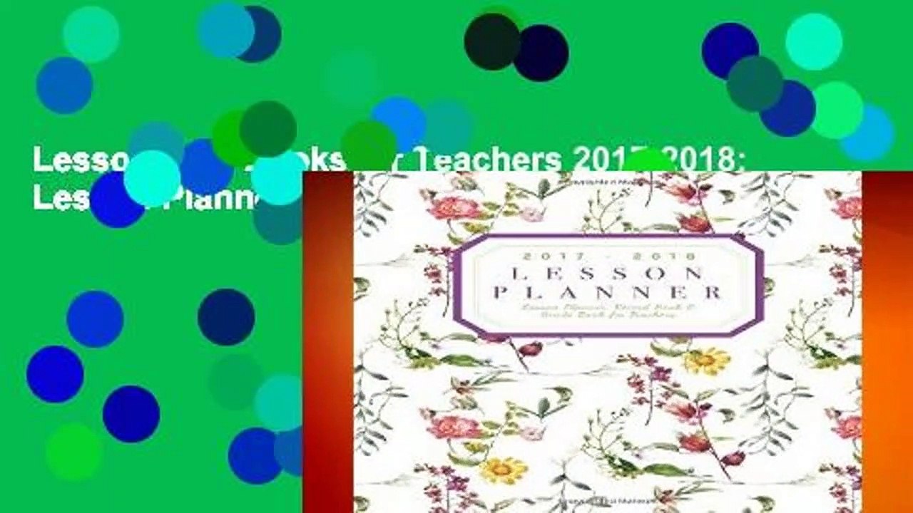 Lesson Plan Books for Teachers 2017-2018: Lesson Planner, Record Book   Grade Book