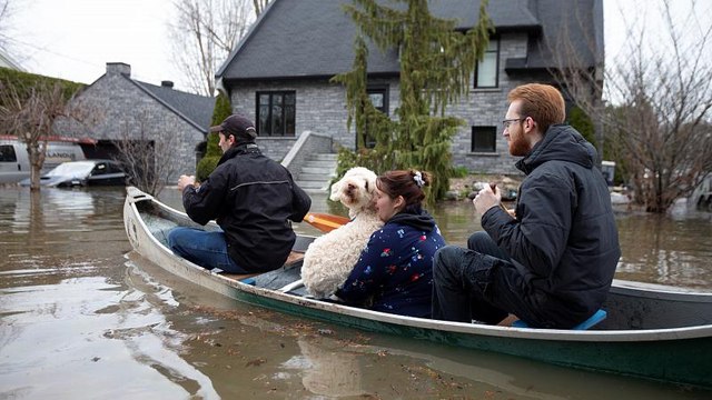 Diezmil evacuados por las crecidas en el este de Canadá