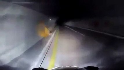 Crossing of #Atabad Tunnel with motorbike with its full speed on #Karakurram highway.