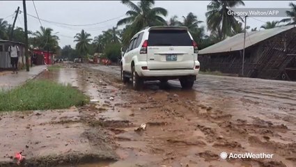 Cyclone leaves behind major damage and intense flooding as rain continues to fall
