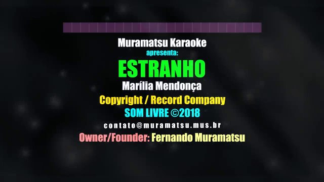 Marília Mendonça - Estranho - Muramatsu Karaoke
