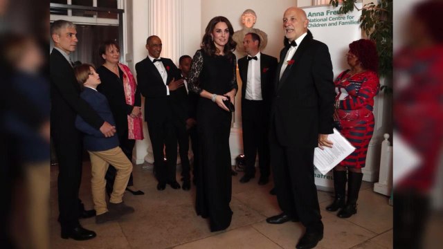 Pregnant Kate Middleton Glows in a Floor-Sweeping Lace Gown at a Palace Gala