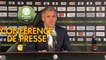 Conférence de presse FC Lorient - AJ Auxerre (2-2) : Mickaël LANDREAU (FCL) - Cédric DAURY (AJA) - 2018/2019