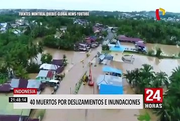 Indonesia: 40 personas fallecidas por deslizamientos e inundaciones