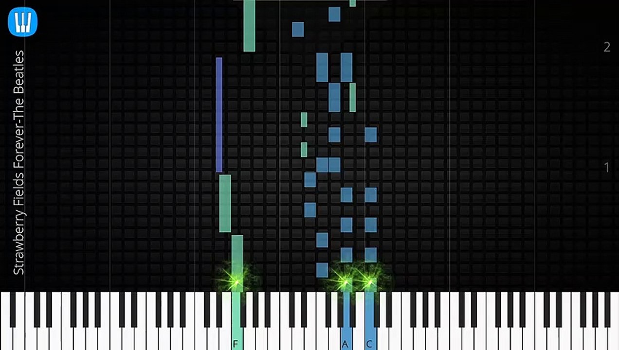  [Piano Solo]Strawberry Fields Forever, The Beatles-Synthesia Piano Tutorial