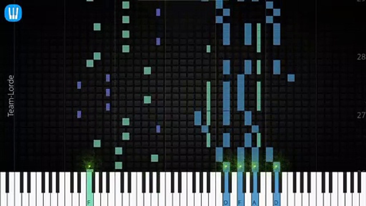  [Piano Solo]Team, Lorde-Synthesia Piano Tutorial