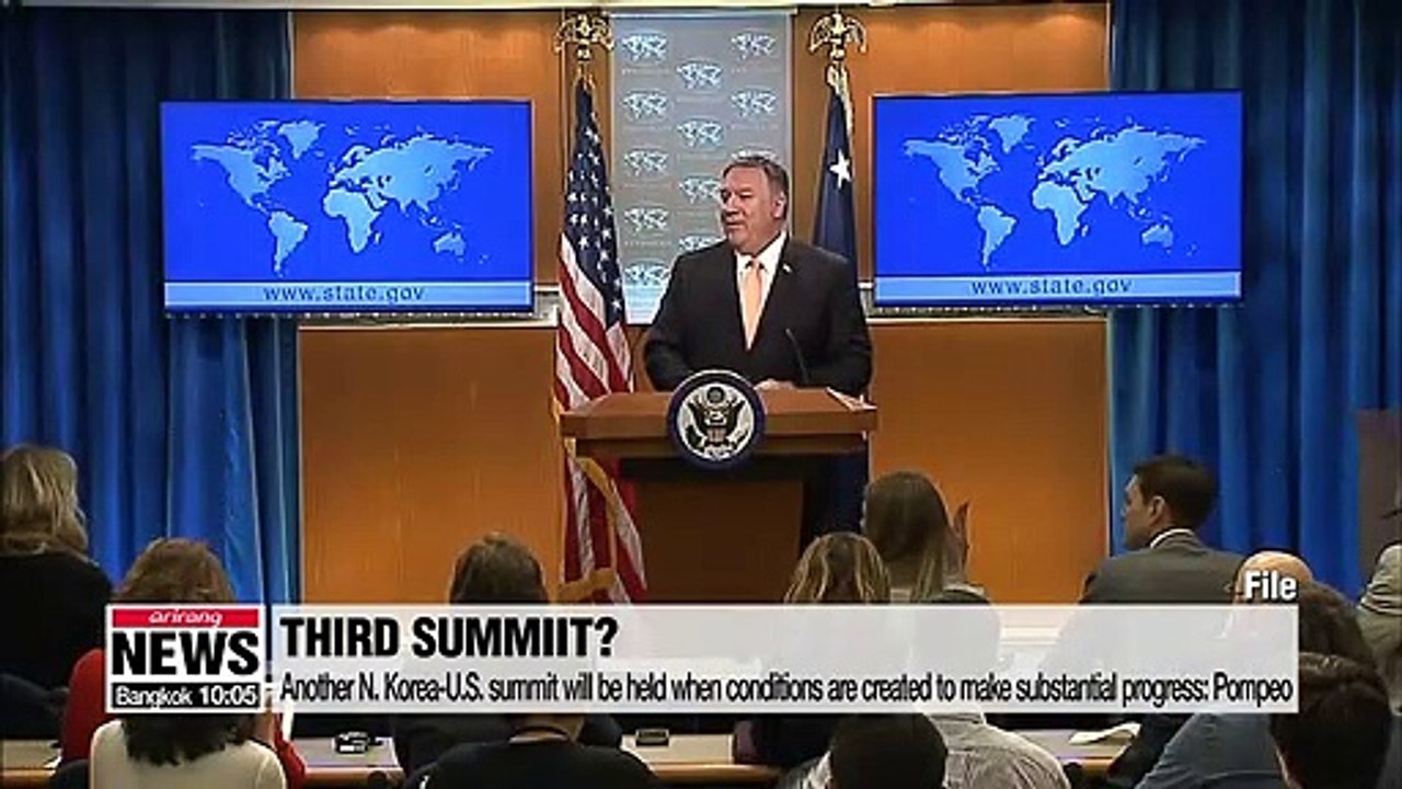 Third N. Korea-U.S. summit will be held when conditions are created to make substantial progress: Pompeo