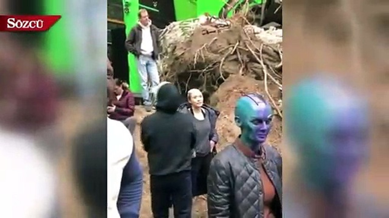 Chris Pratt Avengers setinden paylaştı