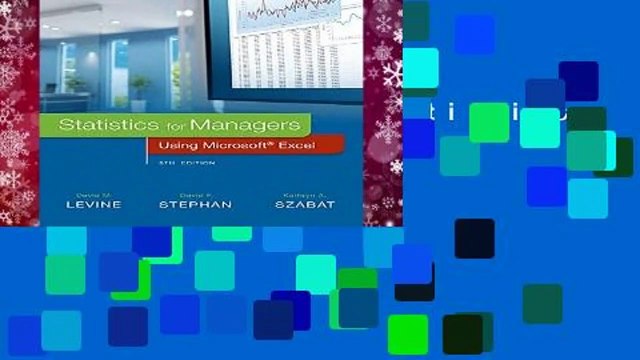 [BEST SELLING] Statistics for Managers Using Microsoft Excel by David M. Levine