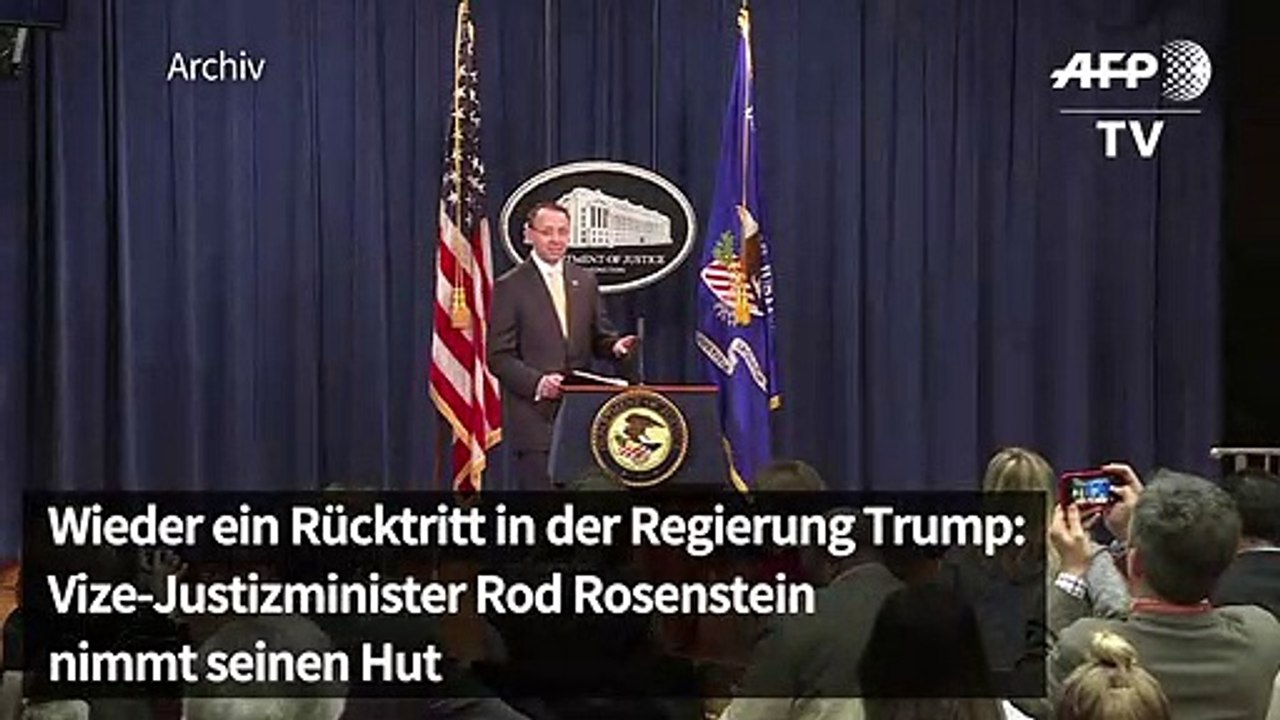 US-Vize-Justizminister Rosenstein reicht Rücktritt ein