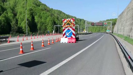Anadolu Otoyolu'nda bakım çalışması başladı - BOLU