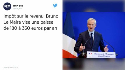 Impôt sur le revenu. Bruno Le Maire vise une baisse de 180 à 350 euros par an et par ménage