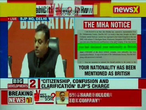 Sambit Patra on MHA's Notice to Rahul Gandhi over Citizenship Row, Lok Sabha Election 2019