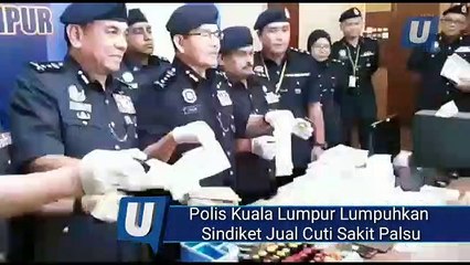 Polis lumpuhkan sindiket jual sijil cuti sakit palsu