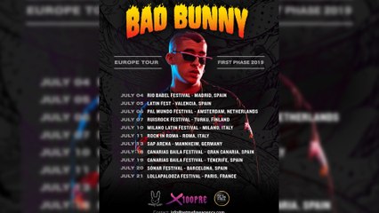 Bad Bunny vuelve a Europa tras arrasar por América