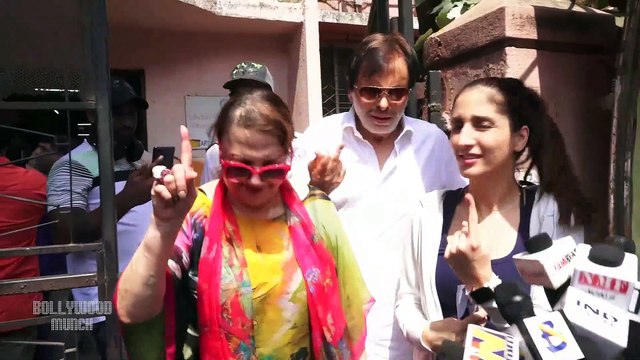 Sanjay Khan, Zayed Khan & Farah Ali Khan Cast Their Votes For Loksabha 2019-2
