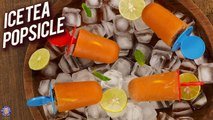 Homemade Lemon Iced Tea Popsicles - Summer Special Drinks - How To Make Ice Tea Popsicles - Bhumika