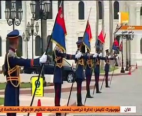 وصول الرئيس قصر رأس التين لحضور حفل عيد العمال