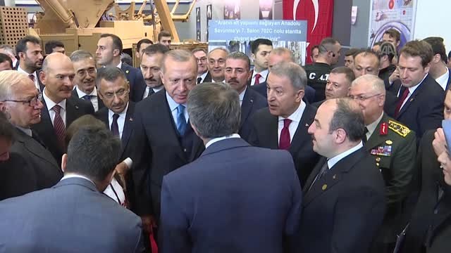 Cumhurbaşkanı Erdoğan ve Milli Savunma Bakanı Hulusi Akar İdef Fuarını Gezdi - İstanbul