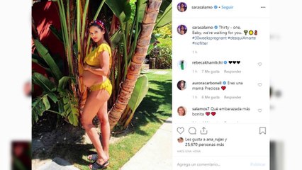 Sara Sálamo luce tipazo en Instagram y presume de embarazo